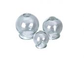 set of 3 glass cupping jars
